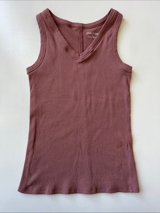 Maurices Tops - MAURICES Ribbed V-Neck Tank Top - Mauve Rose
